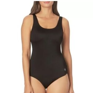 Hurley Ladies One Piece Swimsuit‎ Black XXL New Bathing Suit UPF 50+ Padded Cups